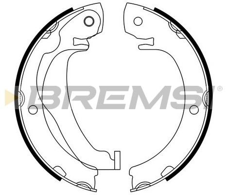 BREMSI Комплект тормозных колодок, стояночная тормозная с GF0977
