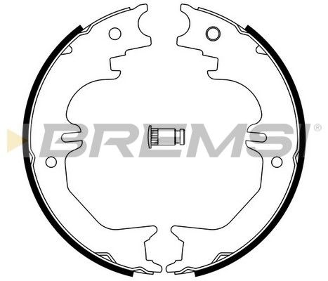 BREMSI Комплект тормозных колодок, стояночная тормозная с GF0982