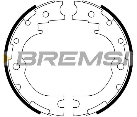 BREMSI Комплект тормозных колодок, стояночная тормозная с GF0986