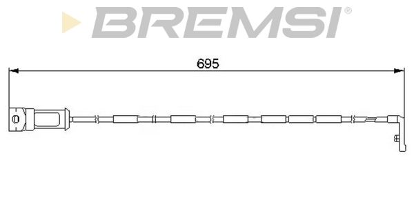 BREMSI Сигнализатор, износ тормозных колодок WI0527