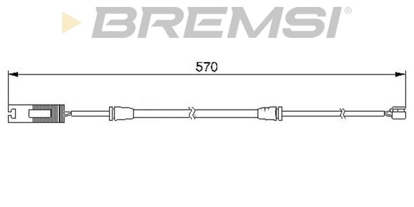 BREMSI Hoiatuskontakt, piduriklotsi kulumine WI0530