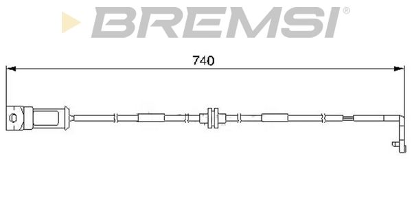 BREMSI Hoiatuskontakt, piduriklotsi kulumine WI0532