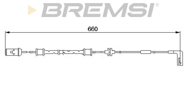 BREMSI Сигнализатор, износ тормозных колодок WI0560