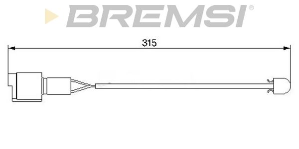 BREMSI Сигнализатор, износ тормозных колодок WI0564