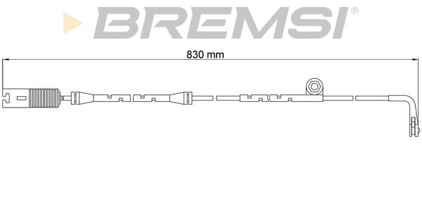 BREMSI Сигнализатор, износ тормозных колодок WI0566