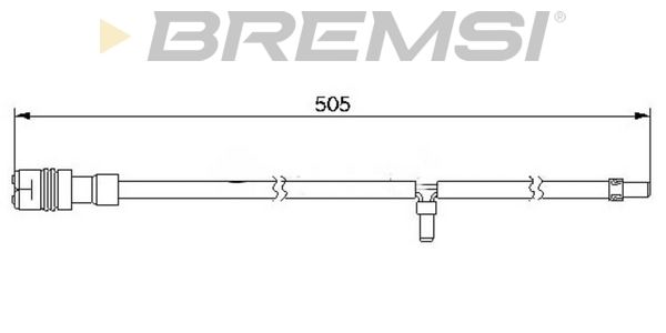 BREMSI Сигнализатор, износ тормозных колодок WI0576