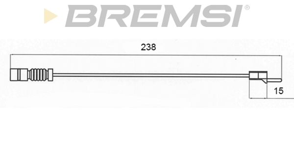 BREMSI Сигнализатор, износ тормозных колодок WI0579