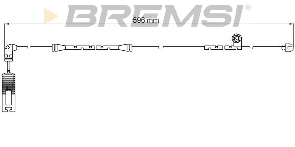 BREMSI Сигнализатор, износ тормозных колодок WI0581