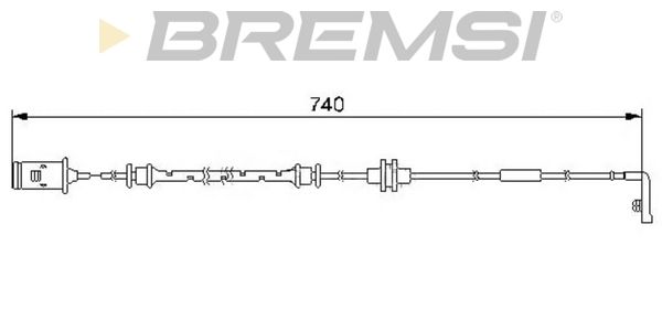 BREMSI Сигнализатор, износ тормозных колодок WI0583
