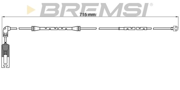 BREMSI Сигнализатор, износ тормозных колодок WI0585