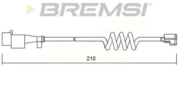 BREMSI Сигнализатор, износ тормозных колодок WI0601
