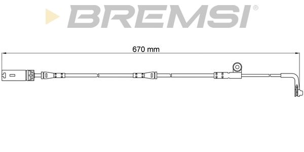 BREMSI Сигнализатор, износ тормозных колодок WI0602