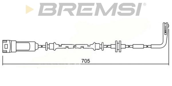 BREMSI Сигнализатор, износ тормозных колодок WI0605