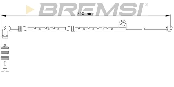 BREMSI Сигнализатор, износ тормозных колодок WI0610