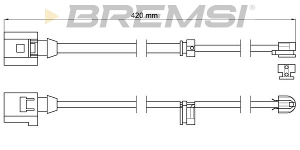 BREMSI Сигнализатор, износ тормозных колодок WI0614