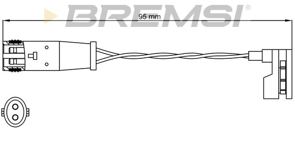 BREMSI Сигнализатор, износ тормозных колодок WI0627