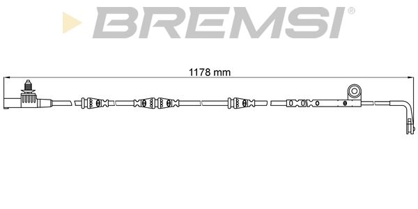 BREMSI Сигнализатор, износ тормозных колодок WI0629