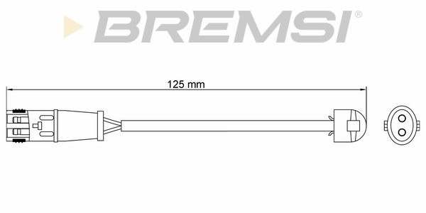 BREMSI Сигнализатор, износ тормозных колодок WI0634