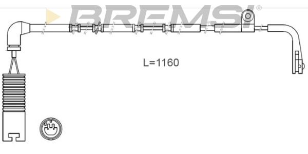 BREMSI Сигнализатор, износ тормозных колодок WI0644