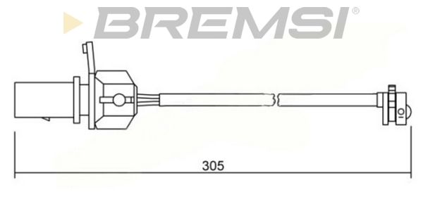 BREMSI Сигнализатор, износ тормозных колодок WI0647