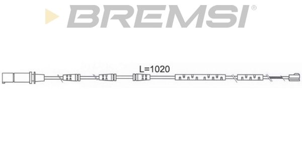 BREMSI Сигнализатор, износ тормозных колодок WI0686