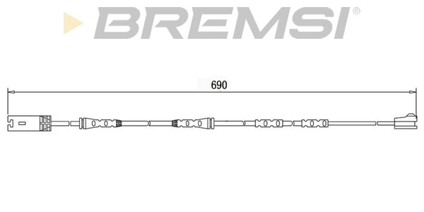 BREMSI Сигнализатор, износ тормозных колодок WI0737