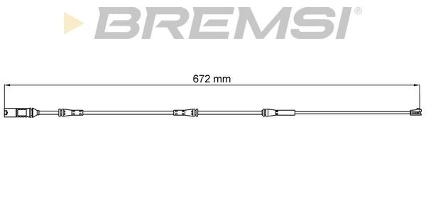 BREMSI Сигнализатор, износ тормозных колодок WI0751