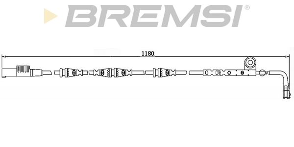 BREMSI Сигнализатор, износ тормозных колодок WI0762