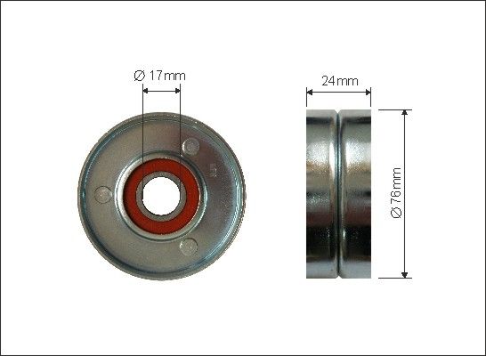 CAFFARO Натяжной ролик, поликлиновой ремень 253-00