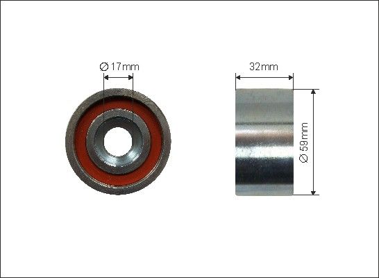CAFFARO Deflection/Guide Pulley, timing belt