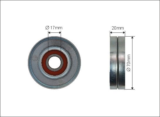 CAFFARO Натяжной ролик, поликлиновой ремень 500577