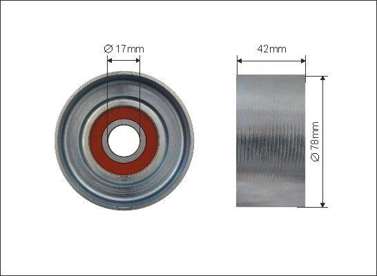 CAFFARO Натяжной ролик, поликлиновой ремень 500593