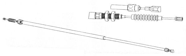 CEF Тросик, cтояночный тормоз CT02121