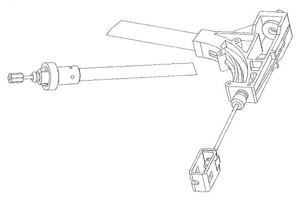 CEF Тросик, cтояночный тормоз PU02195
