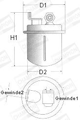 CHAMPION Топливный фильтр L214/606