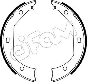 CIFAM Комплект тормозных колодок, стояночная тормозная с 153-017