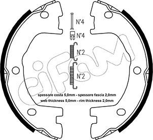 CIFAM Piduriklotside komplekt,seisupidur 153-077K