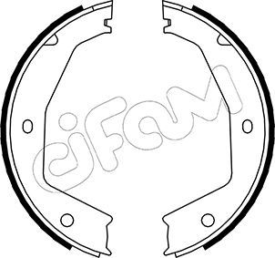 CIFAM Комплект тормозных колодок, стояночная тормозная с 153-197