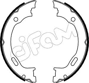 CIFAM Комплект тормозных колодок, стояночная тормозная с 153-242