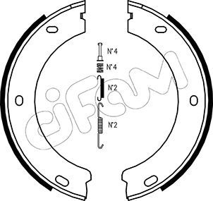 CIFAM Комплект тормозных колодок, стояночная тормозная с 153-325K