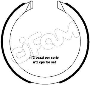 CIFAM Комплект тормозных колодок, стояночная тормозная с 153-483
