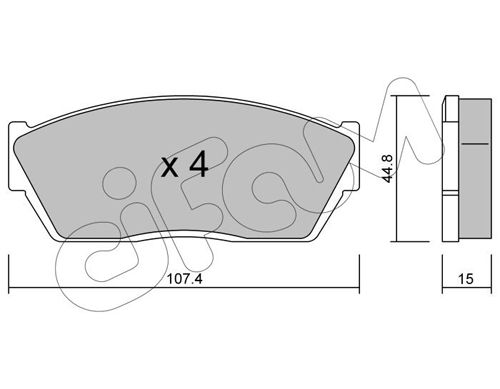 CIFAM Комплект тормозных колодок, дисковый тормоз 822-054-0