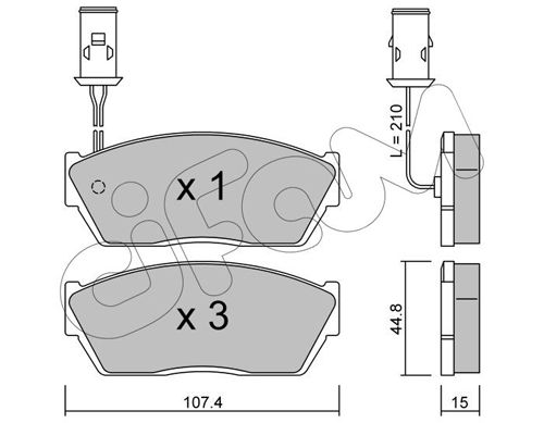 CIFAM Piduriklotsi komplekt,ketaspidur 822-054-1