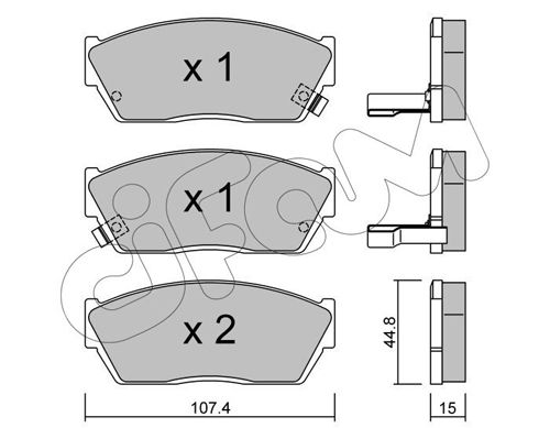 CIFAM Piduriklotsi komplekt,ketaspidur 822-054-2