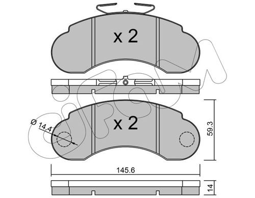 CIFAM Комплект тормозных колодок, дисковый тормоз 822-055-0