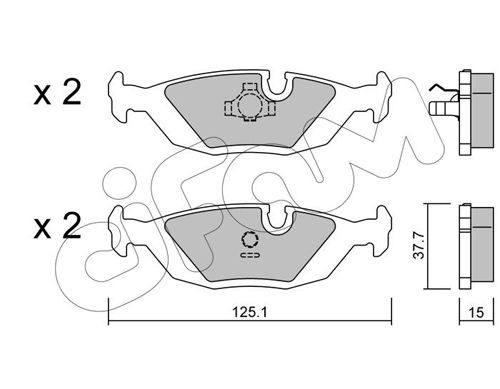 CIFAM Piduriklotsi komplekt,ketaspidur 822-070-0