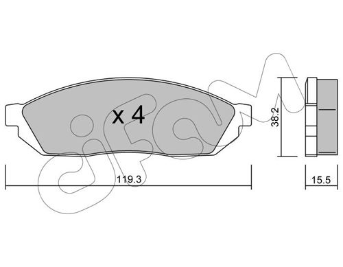 CIFAM Комплект тормозных колодок, дисковый тормоз 822-087-0