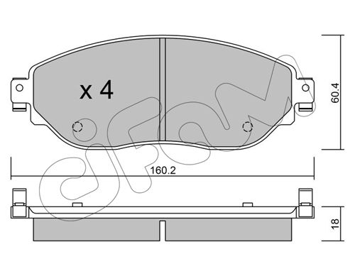 CIFAM Комплект тормозных колодок, дисковый тормоз 822-1003-0