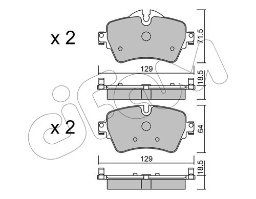 CIFAM Piduriklotsi komplekt,ketaspidur 822-1013-0