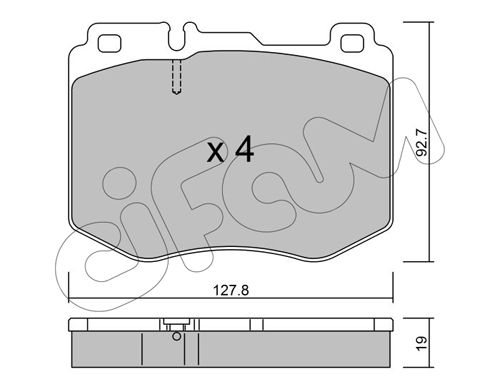 CIFAM Комплект тормозных колодок, дисковый тормоз 822-1019-0